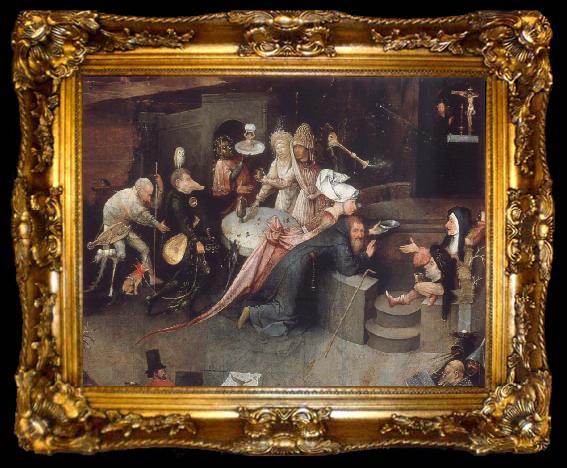 framed  BOSCH, Hieronymus The temptation of the Bl Antonius, ta009-2